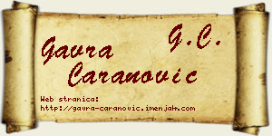 Gavra Caranović vizit kartica